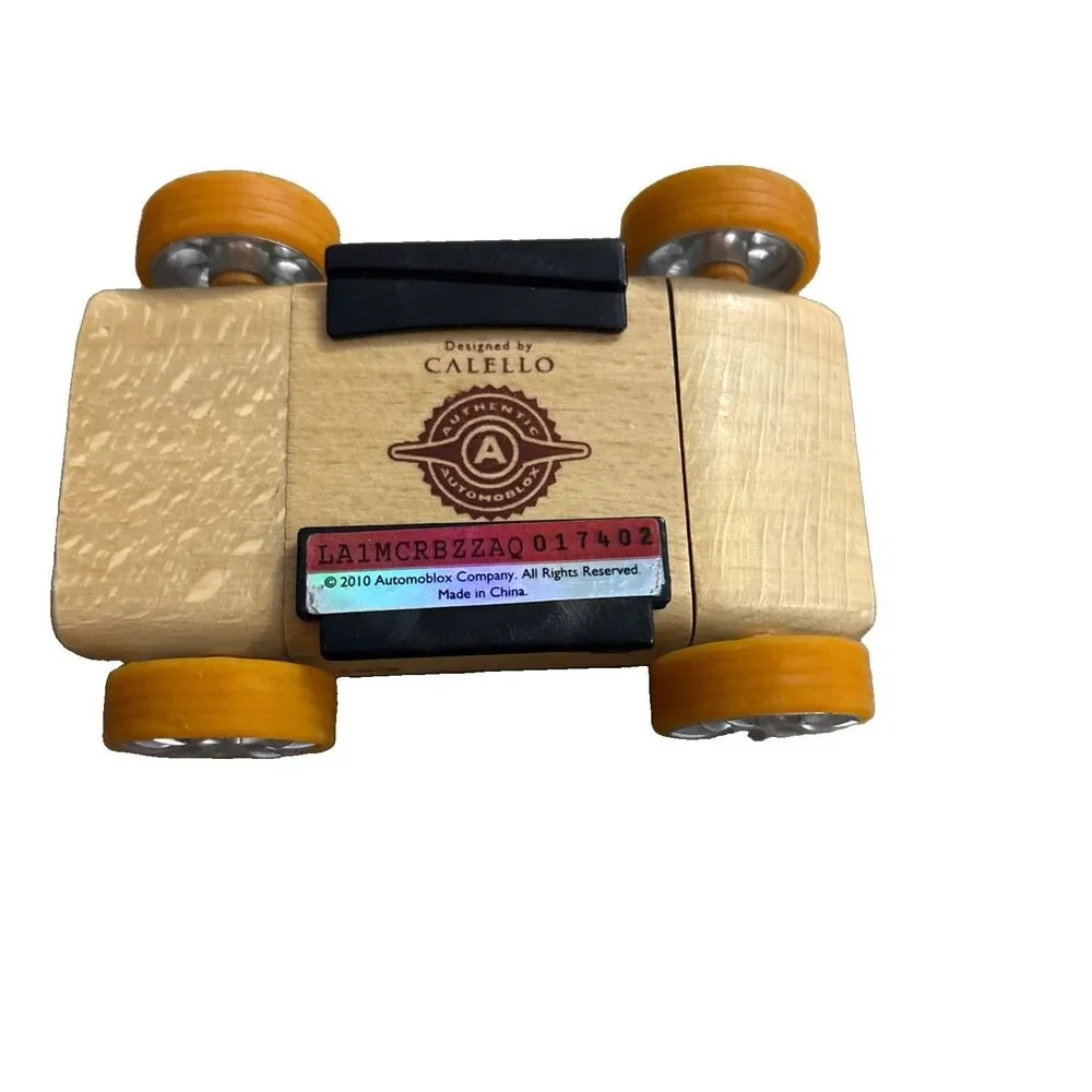 Automoblox by Calello Wooden Toy Car Authentic C9s Vehicle Gold